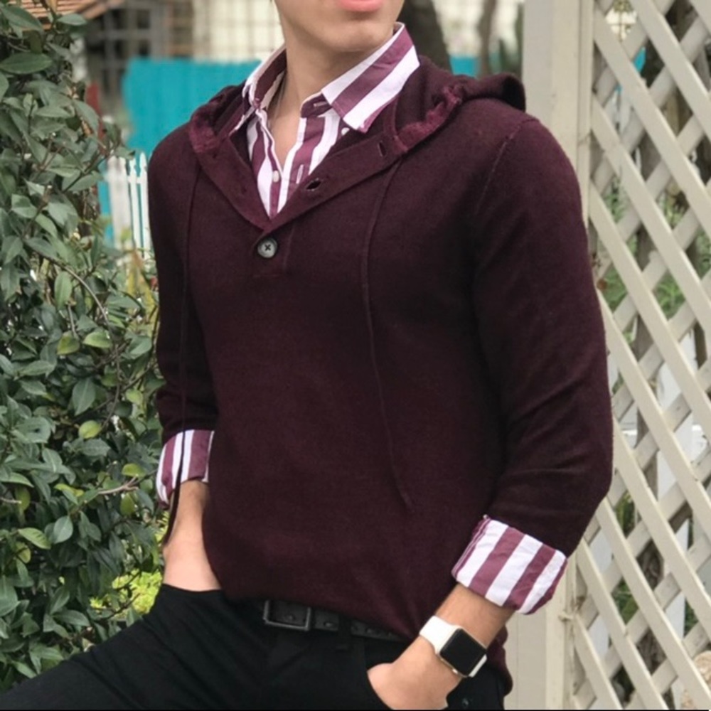 Long sleeve hooded sweater